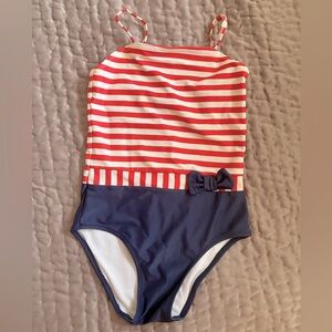 EUC girls patriotic one piece swimsuit size 6